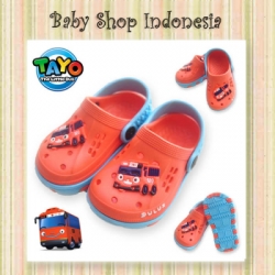 large sepatu sandal tayo oranye